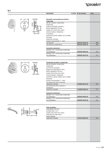 Duravit - Tarifa - 2019 - General