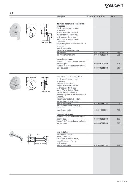 Duravit - Tarifa - 2019 - General