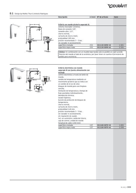 Duravit - Tarifa - 2019 - General