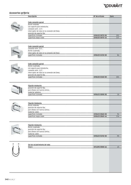 Duravit - Tarifa - 2019 - General