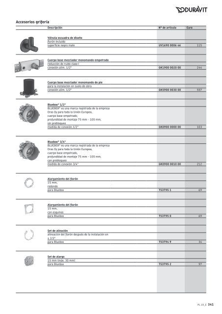 Duravit - Tarifa - 2019 - General