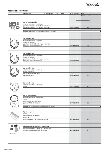 Duravit - Tarifa - 2019 - General