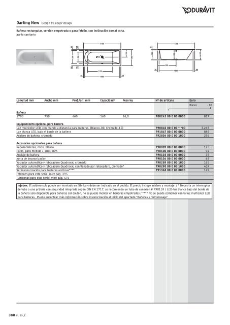 Duravit - Tarifa - 2019 - General