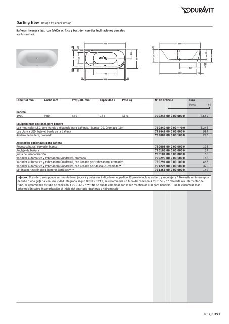 Duravit - Tarifa - 2019 - General