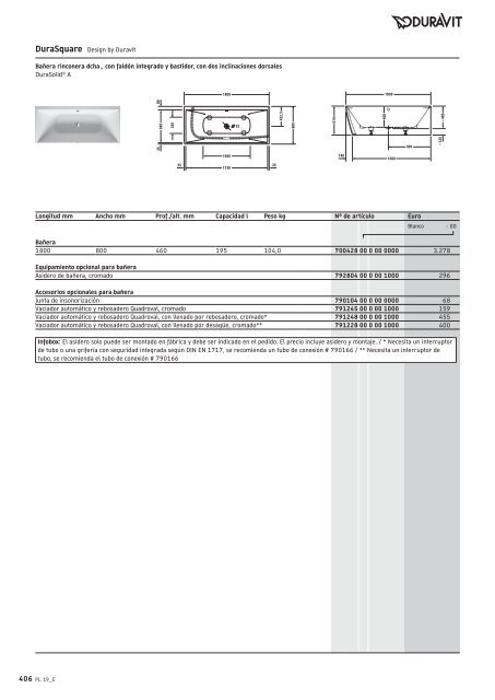 Duravit - Tarifa - 2019 - General