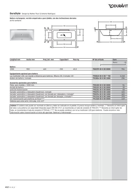 Duravit - Tarifa - 2019 - General