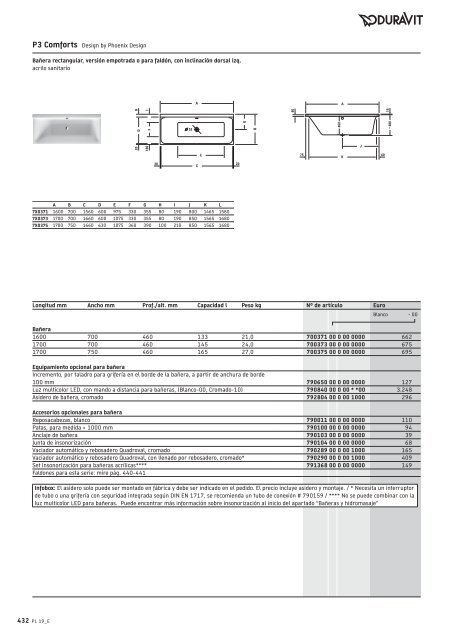 Duravit - Tarifa - 2019 - General