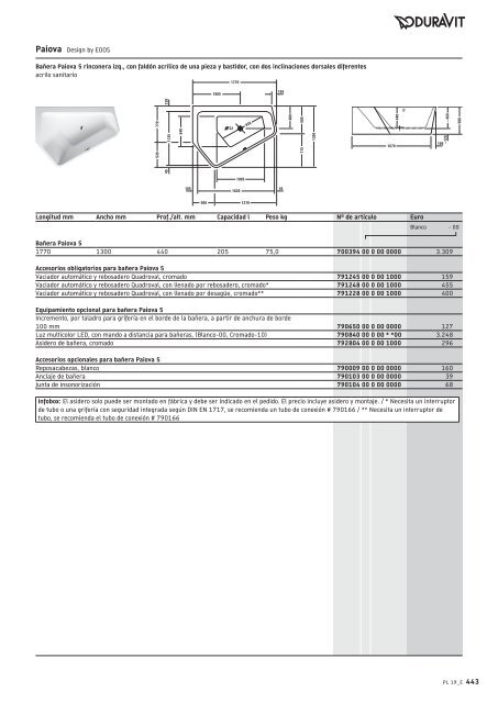 Duravit - Tarifa - 2019 - General