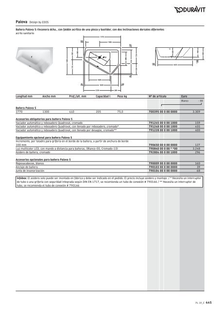 Duravit - Tarifa - 2019 - General