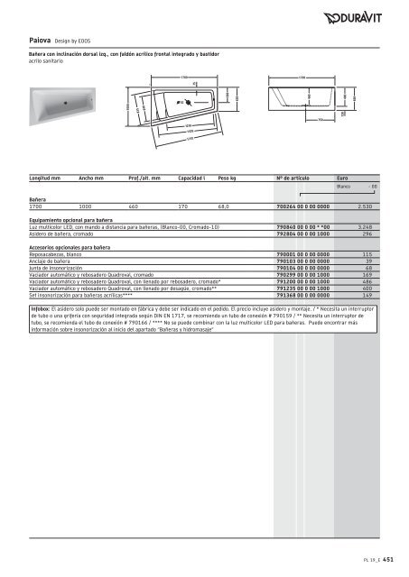 Duravit - Tarifa - 2019 - General