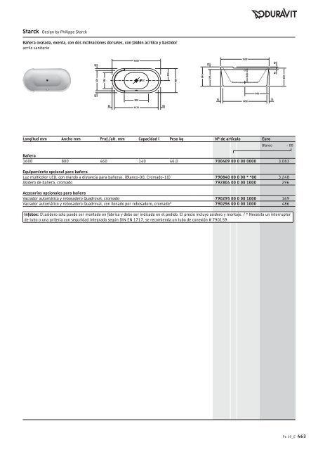 Duravit - Tarifa - 2019 - General