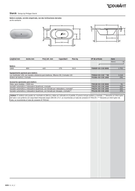 Duravit - Tarifa - 2019 - General