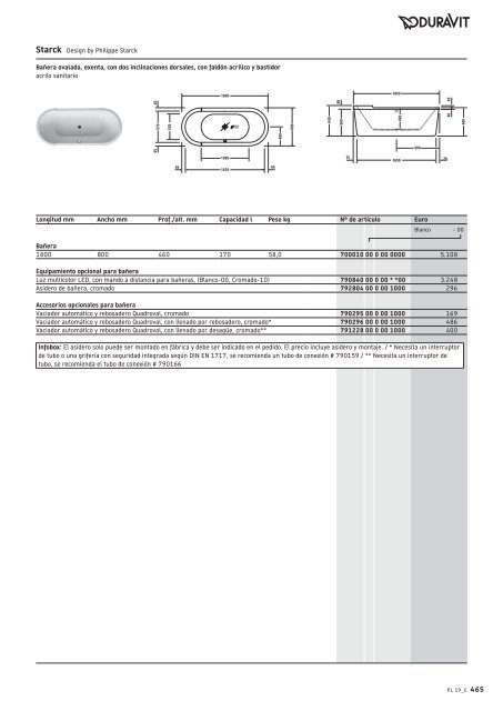 Duravit - Tarifa - 2019 - General