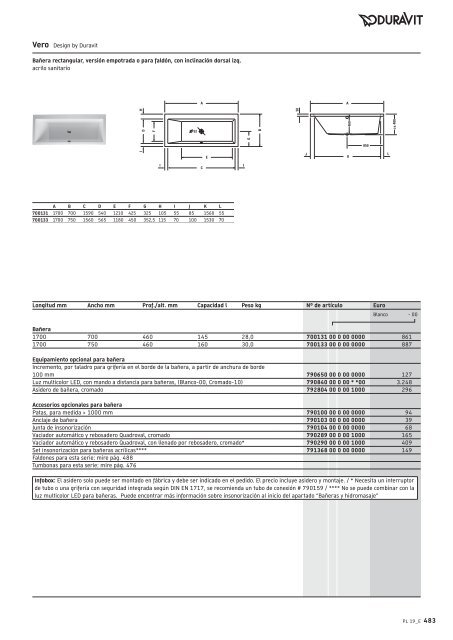 Duravit - Tarifa - 2019 - General