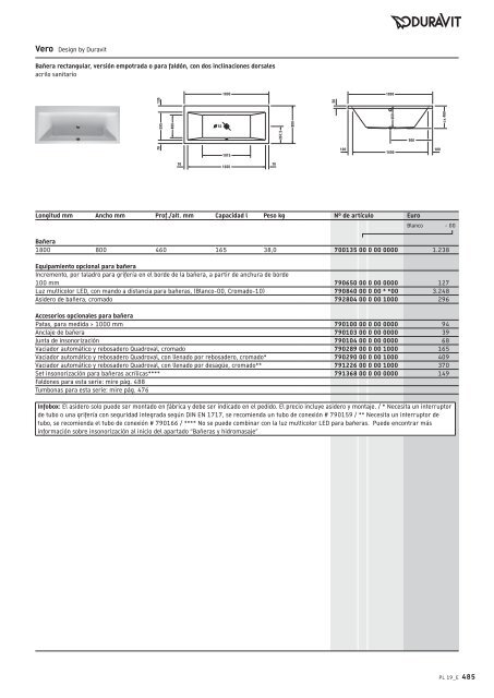 Duravit - Tarifa - 2019 - General