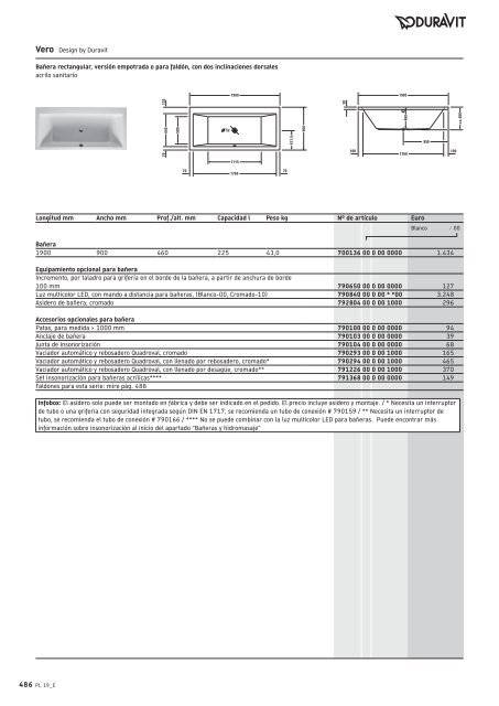 Duravit - Tarifa - 2019 - General