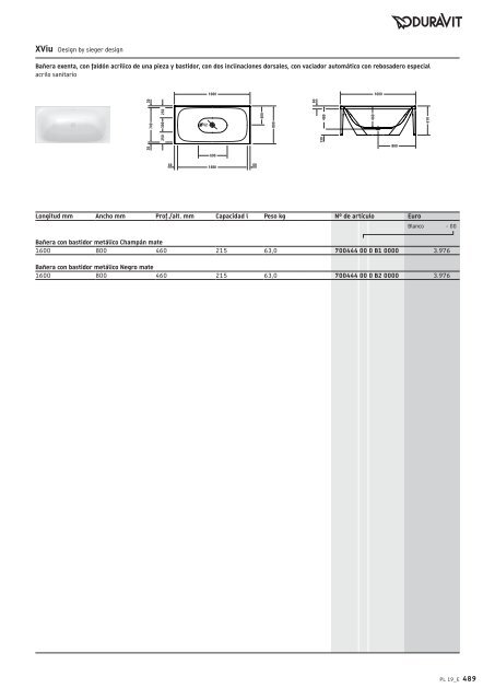 Duravit - Tarifa - 2019 - General