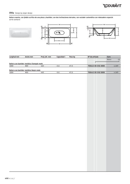 Duravit - Tarifa - 2019 - General