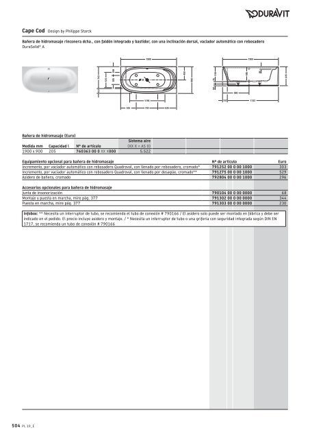 Duravit - Tarifa - 2019 - General