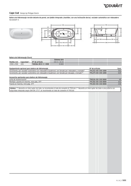 Duravit - Tarifa - 2019 - General