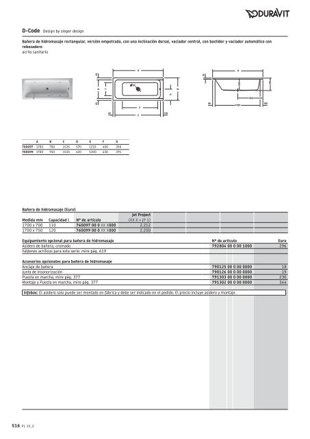 Duravit - Tarifa - 2019 - General