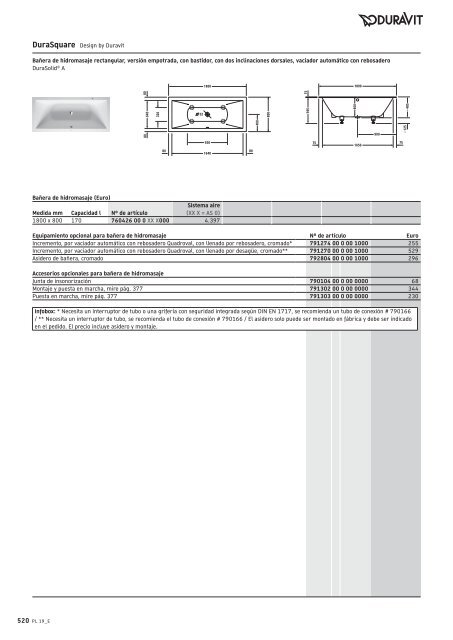 Duravit - Tarifa - 2019 - General