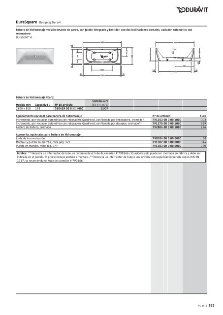 Duravit - Tarifa - 2019 - General