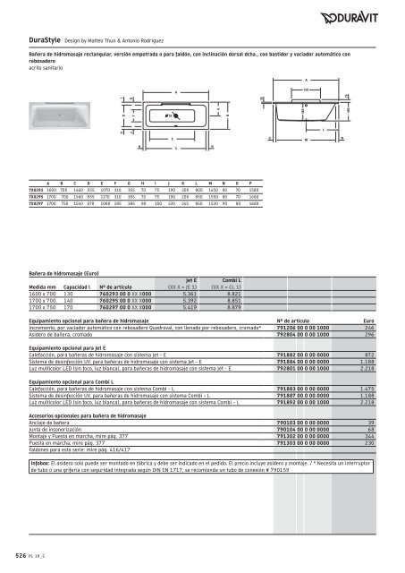 Duravit - Tarifa - 2019 - General