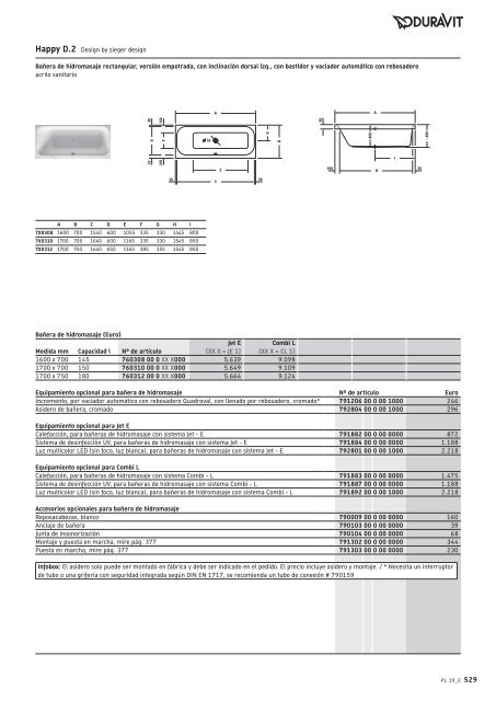 Duravit - Tarifa - 2019 - General