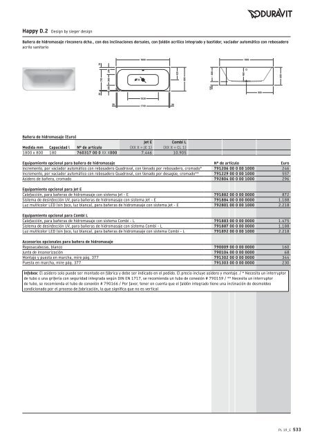 Duravit - Tarifa - 2019 - General