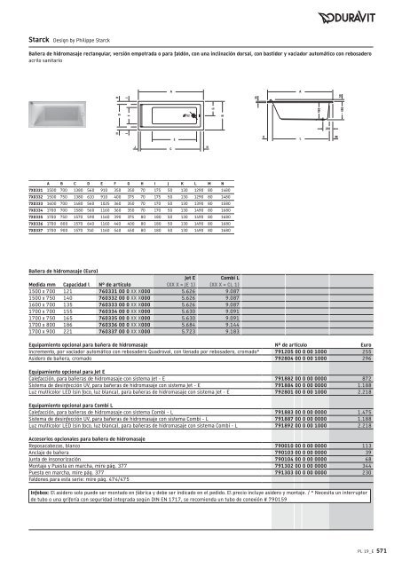 Duravit - Tarifa - 2019 - General