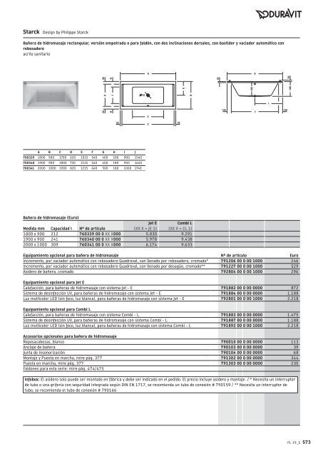 Duravit - Tarifa - 2019 - General