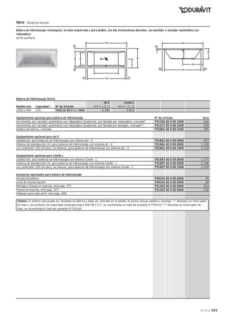 Duravit - Tarifa - 2019 - General