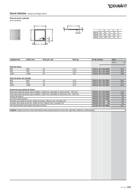 Duravit - Tarifa - 2019 - General