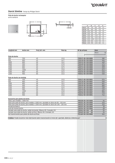 Duravit - Tarifa - 2019 - General