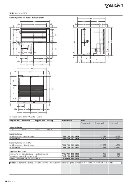 Duravit - Tarifa - 2019 - General