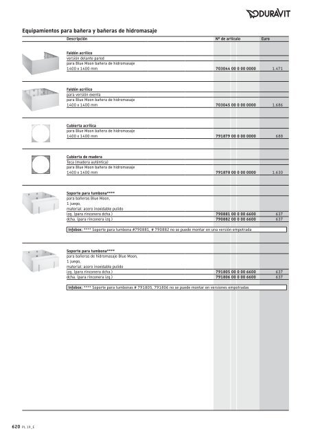 Duravit - Tarifa - 2019 - General