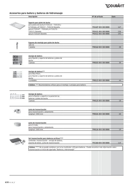 Duravit - Tarifa - 2019 - General