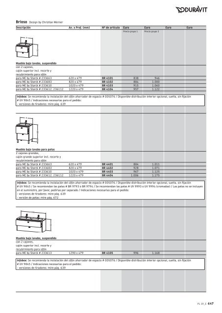 Duravit - Tarifa - 2019 - General