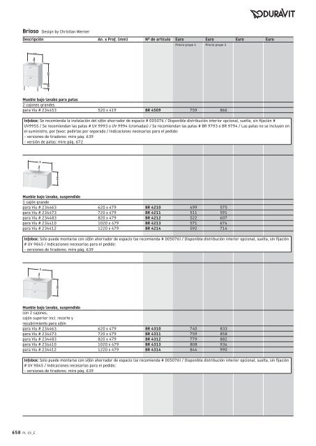 Duravit - Tarifa - 2019 - General