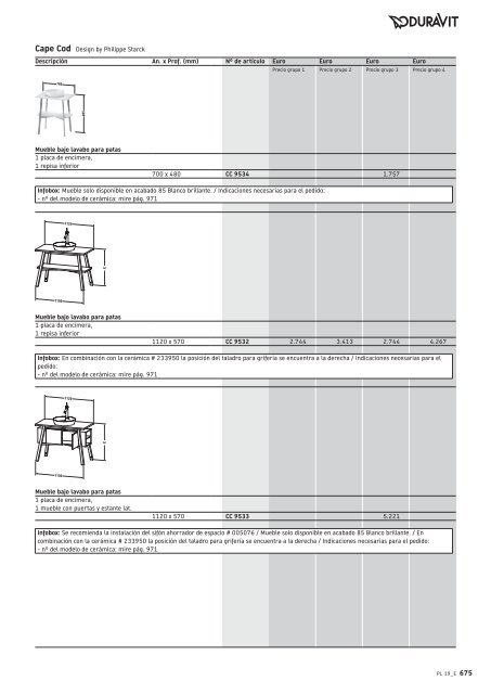 Duravit - Tarifa - 2019 - General