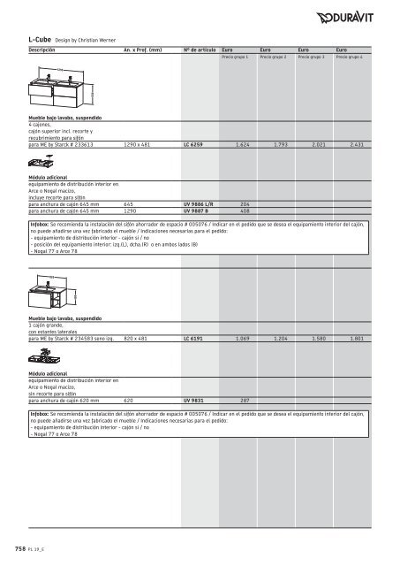 Duravit - Tarifa - 2019 - General