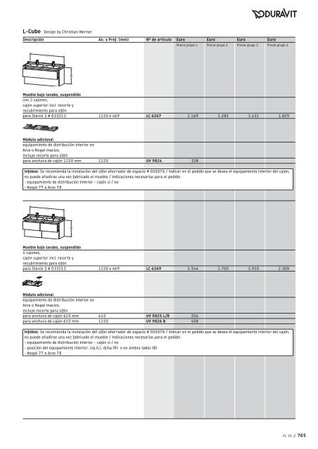 Duravit - Tarifa - 2019 - General