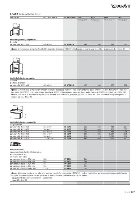 Duravit - Tarifa - 2019 - General