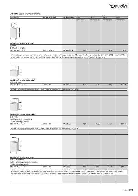 Duravit - Tarifa - 2019 - General