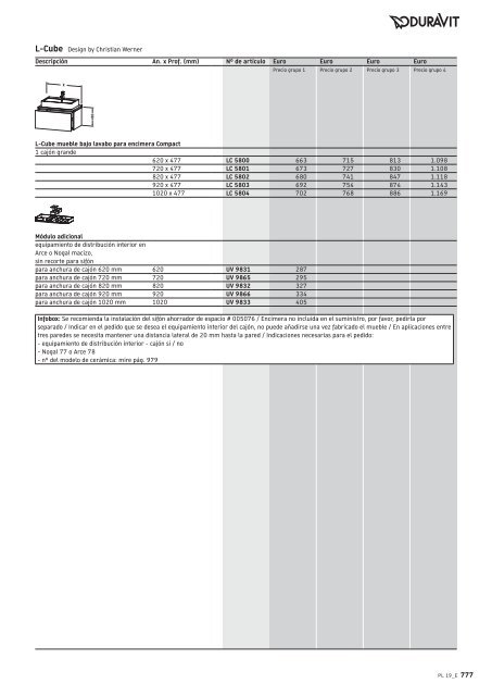 Duravit - Tarifa - 2019 - General