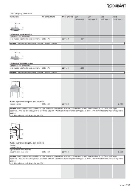 Duravit - Tarifa - 2019 - General