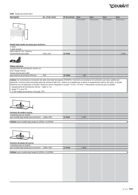 Duravit - Tarifa - 2019 - General