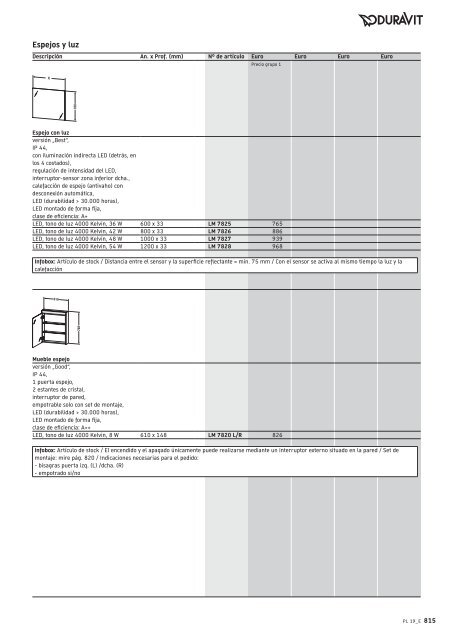 Duravit - Tarifa - 2019 - General