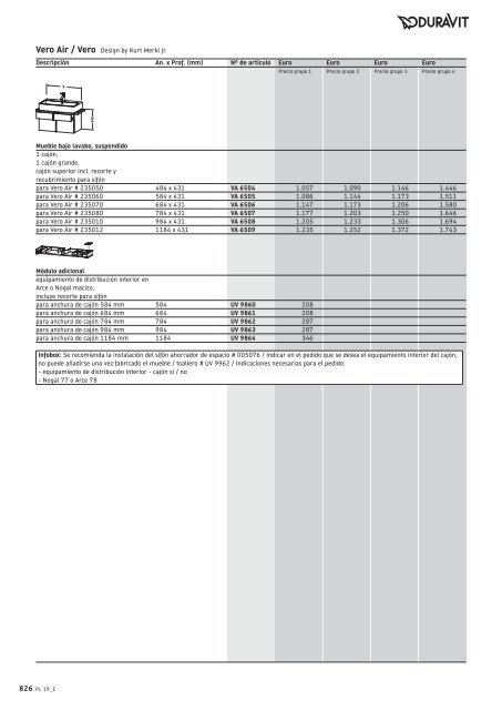 Duravit - Tarifa - 2019 - General